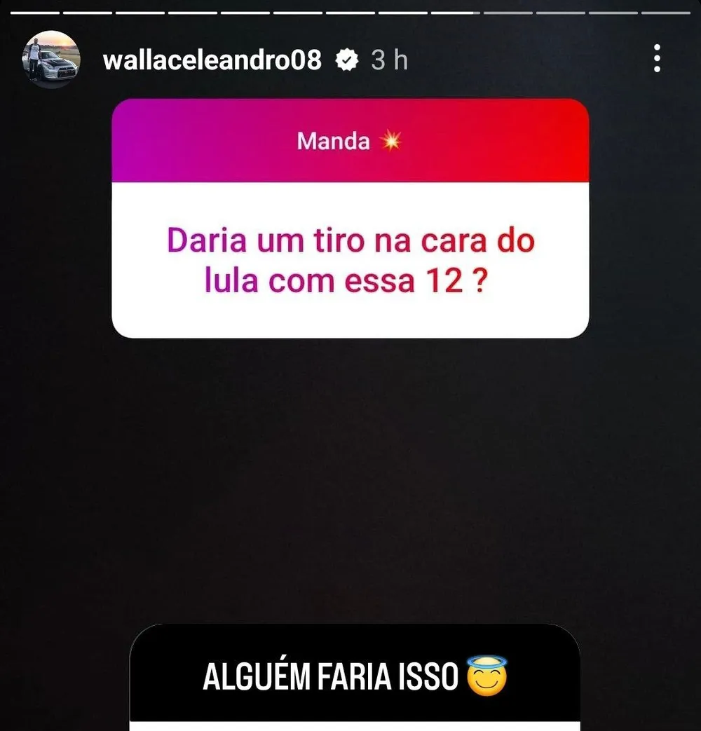 Wallace é suspenso pelo Cruzeiro após fazer postagem sobre tiros
