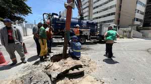 Operação conjunta das Secretarias Municipais de Infraestrutura e de Meio Ambiente detectou irregularidade. - Foto: Samara Emanuelle/Ascom Seminfra