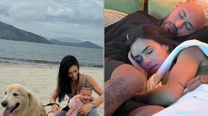 Bruna Biancardi compartilhou momentos de folga ao lado de Mavie, sua filha, e de Neymar - Reprodução/Redes sociais