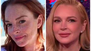 A atriz Lindsay Lohan em registros de 2023 e 2024 - Foto: Reprodução/Redes Sociais