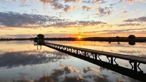 O pôr do sol na Fazenda Talismã do cantor Leonardo - Reprodução / Redes sociais