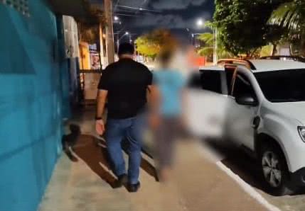 Polícia prendeu suspeito de tentativa de homicídio - Reprodução/Video