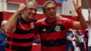 Luiz Eduardo Baptista, o Bap (à esquerda), é o novo presidente do Flamengo - Paula Reis / CRF