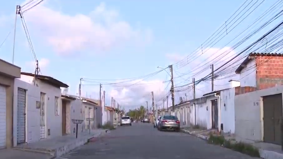 Rua onde aconteceu o crime - Reprodução/TV Pajuçara