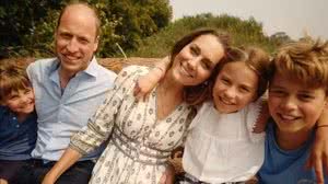 Príncipe William e Kate Middleton e seus três filhos - George, Louis e Charlotte - Foto: Reprodução