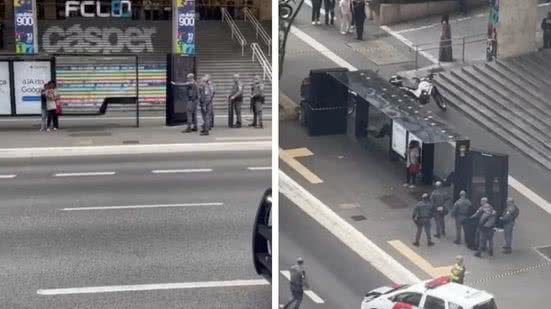 Mulher feita refém com faca na avenida Paulista, em São Paulo, é liberada - Reprodução