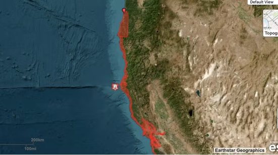 Não há mais risco de tsunami na Califórnia, dizem autoridades - Reprodução