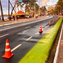 Uma nova Faixa Verde foi instalada na orla da Ponta Verde - Cortesia