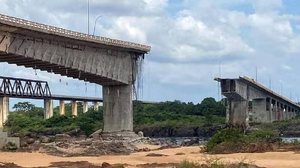 Ponte Juscelino Kubitschek, que liga os estados de Tocantins e Maranhão, cedeu no vão central - Reprodução