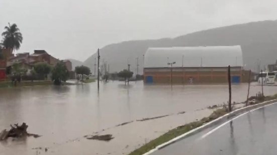 Alagamento registrado em Alagoas neste final de semana - Cortesia