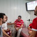 Na imagem, Matheus Albino e Anselmo Ramon aparecem na pré-temporada do Galo. Eles e o meia Gegê podem ser os únicos remanescentes do time titular em 2025 - Francisco Cedrim / CRB