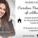 A mãe de Carolina divulgou a informação em seu perfil no Instagram com a legenda: "Meu grande amor". - Reprodução/Redes sociais