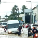 Ruas ficaram alagadas com as fortes chuvas - Foto: Reprodução