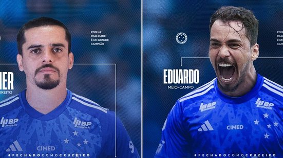 Fágner e Eduardo são anunciados pela Raposa - Divulgação / Cruzeiro