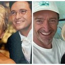 Hugh Jackman e Deborrah Lee Furness no casamento em 1996 e em tempos recentes - Foto: Reprodução/Instagram