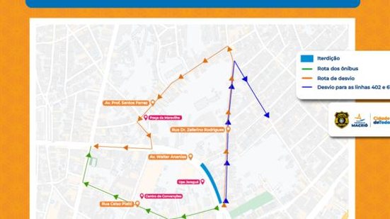 Veículos e linhas de ônibus que acessam a região, precisarão desviar o itinerário | Foto: Reprodução