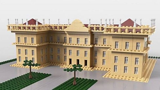 Projeto do Museu Nacional em LEGO criado por Caio Gandolfi e Diego Ferrite | Reprodução