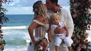 Karina Bacchi casou na Barra de São Miguel | Reprodução / Vídeo