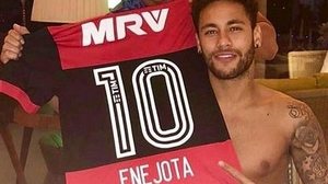 Neymar já posou com camisa do Flamengo | Crédito: Instagram / Reprodução