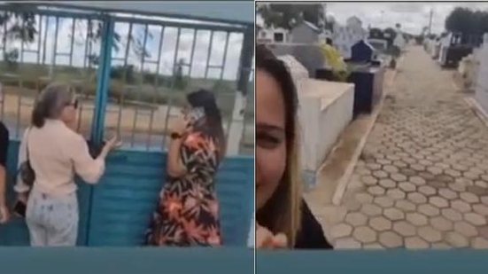 Imagem Video: família fica presa em cemitério de Teotônio Vilela, interior de Alagoas