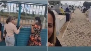 Imagem Video: família fica presa em cemitério de Teotônio Vilela, interior de Alagoas