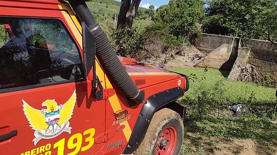 Cadáver foi achado em barragem de assentamento | Foto: Cortesia / Corpo de Bombeiros