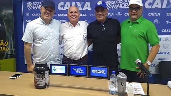 Fabiano Melo, Rafael Tenório, Raimundo Tavares e Marcelo Cabo na coletiva desta tarde | Ascom CSA