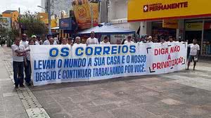 Manifestação em AL contra privatização dos Correios | Divulgação