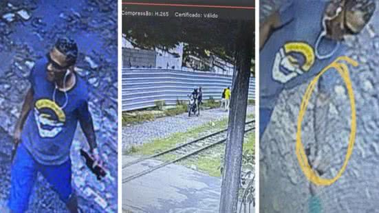 Polícia confirma que homem registrado em imagens é suspeito de balear motorista | Foto: Reprodução