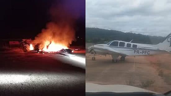 Avião foi incendiado pelas autoridades durante operação | Divulgação / Polícia Federal