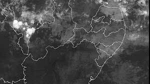 Imagem do satélite GOES-16, 04/06/2022, às11:40 UTC, canal 10,35 µm (INMET). | INMET