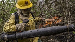 Neste ano, Débora continua na região pantaneira para enfrentar o fogo da maior seca das últimas quatro décadas | Marcelo Camargo / Agência Brasil