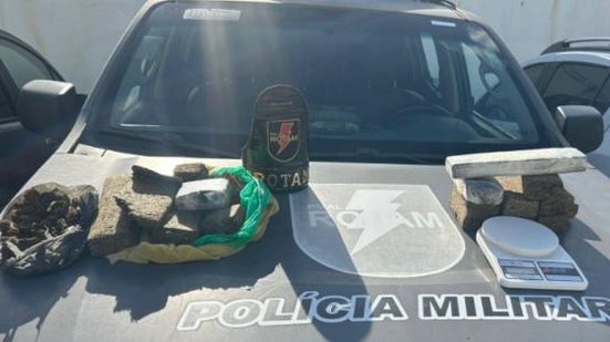 Polícia Militar apreendeu 4,2 quilos de maconha | Foto: Cortesia / Polícia Militar