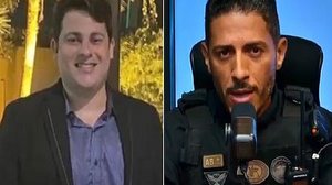 Bruno Arcanjo (à esquerda) matou o policial Marcelo Soares (à direita) com tiro na axila | Montagem TNH1