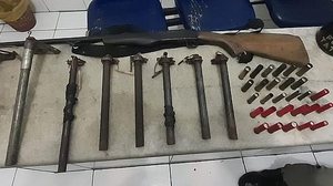 Armas foram apreendidas em sítio | Cortesia ao TNH1