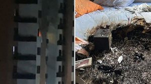 Imagem Vídeo: moradora é resgatada após ficar presa em apartamento durante incêndio, em Maceió