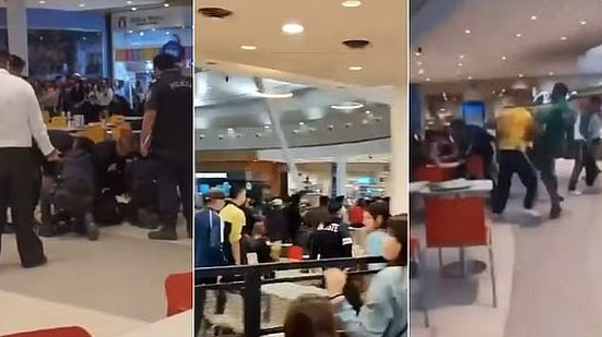 Mais de 200 adolescentes se envolveram em uma briga violenta no shopping Tortugas Open Mall, em Buenos Aires | Reprodução / X