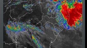 "Quantomais vermelho escuro, mais chuva", alertou o governador | Reprodução / Instagram