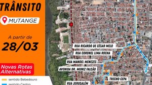 Imagem Mutange: confira nova rota alternativa para o tráfego de veículos