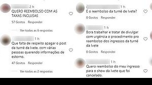 Após cancelamento de turnê da Ivete Sangalo, fãs invadem perfil de produtora para pedir reembolso | Reprodução / Instagram