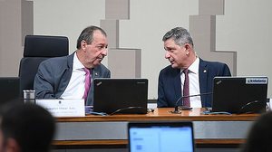 CPI das Braskem: os senadores Omar Aziz e Rogério Carvalho | Edilson Rodrigues / Agência Senado