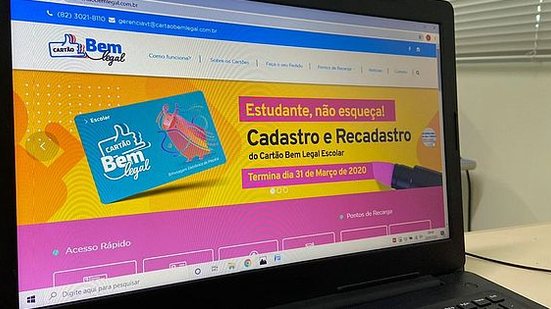 Imagem Cartão Bem Legal: bilhetagem eletrônica de Maceió ganha novo site