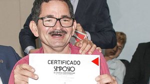 Francisco Sebastião de Lima, aos 47 anos, quando foi homenageado em simpósio que celebrou três décadas da primeira cirurgia de transplante de coração realizada em Alagoas | Hugo Taques