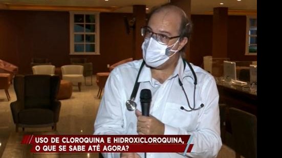 Imagem Cloroquina: 'como estamos em guerra, se permitiu o 'uso por misericórdia'. diz infectologista