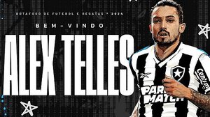 Alex Telles é o novo reforço do Alvinegro | Divulgação / Botafogo