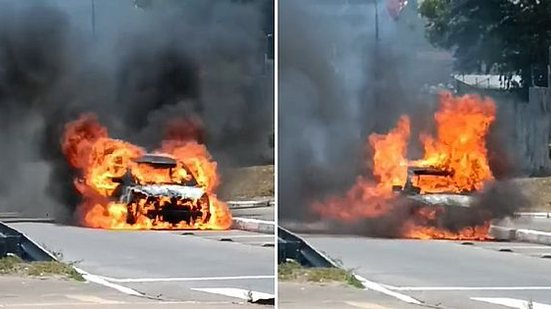 Perda total: carro é destruído por chamas na Josefa de Melo | Reprodução