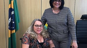 Rosinha e a ministra Damares | Assessoria