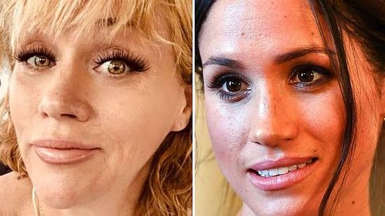 Samantha Markle e sua irmã Meghan Markle | Twitter/Ben Birchall