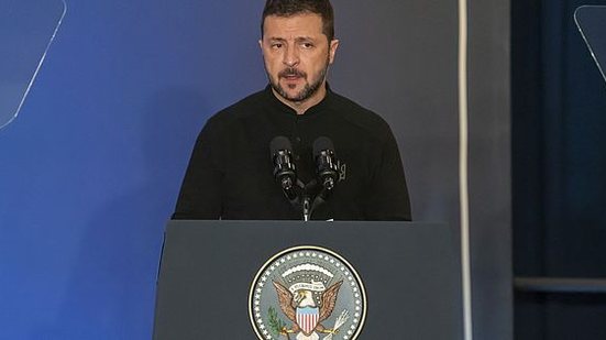 O presidente da Ucrânia, Volodymyr Zelensky | Thenews2 / Folhapress