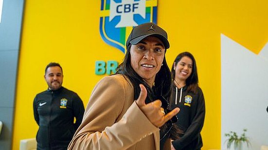 Marta chega na seleção | Divulgação/CBF